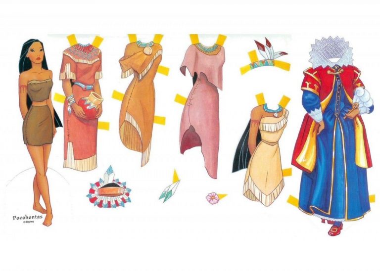 recortable pocahontas